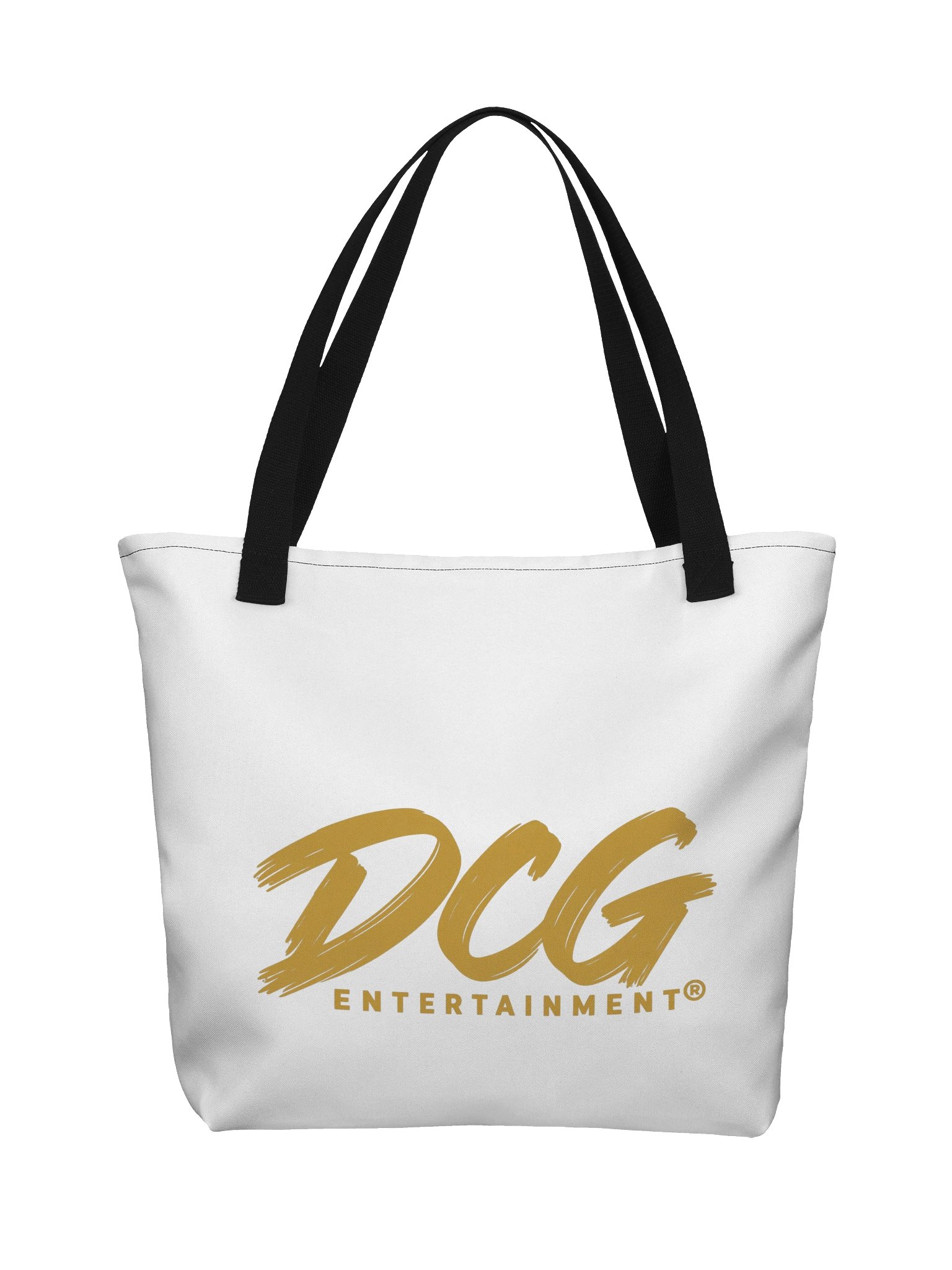 DCG Signature Large Tote Bag with Pocket – Gold Logo on White product image (2)