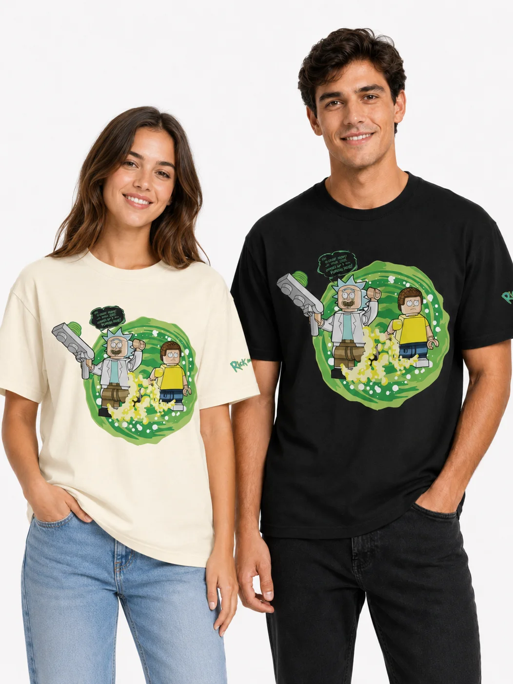 Rick's Wubba Lubba Dub Dub Black T-Shirt product image (1)