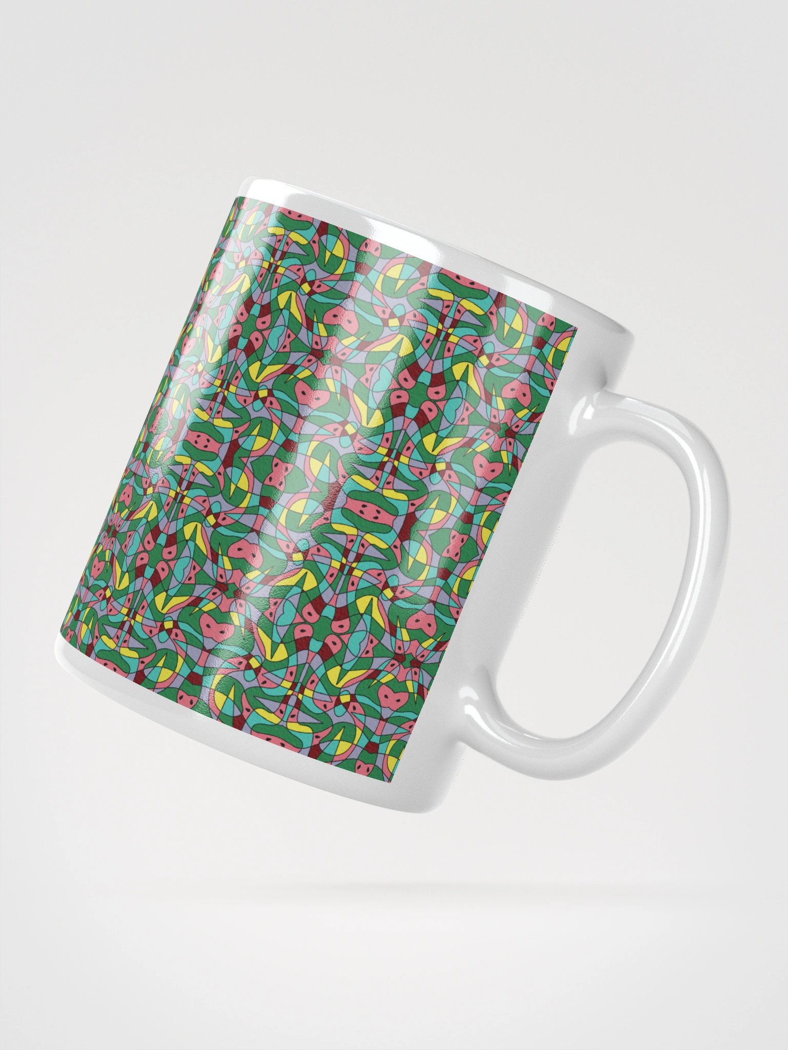 Watermelon Bloom – Glossy Ceramic Mug product image (4)
