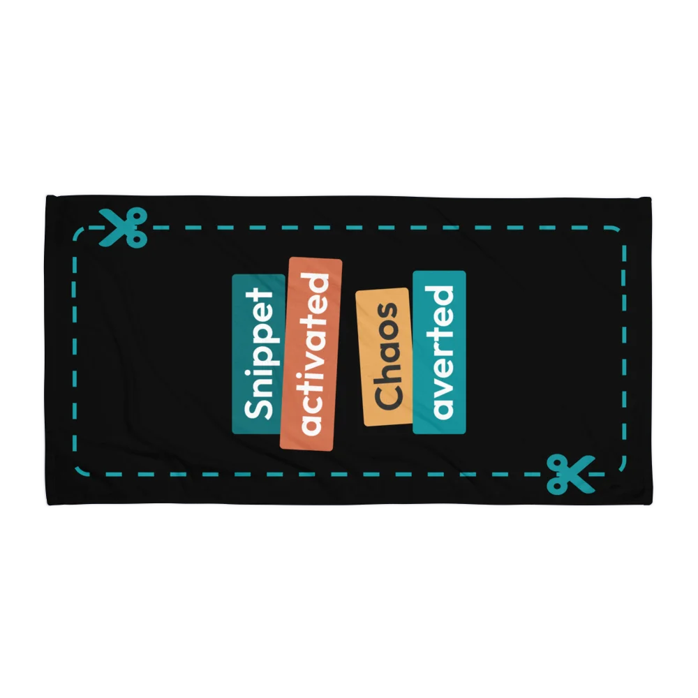 Snippet Activated Black Beach Towel product image (1)