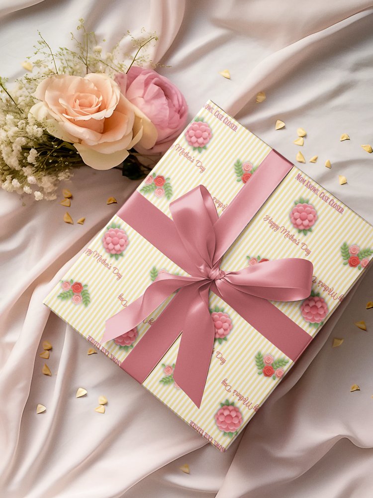 True Crime Mom Floral Gift Wrap Set product image (2)