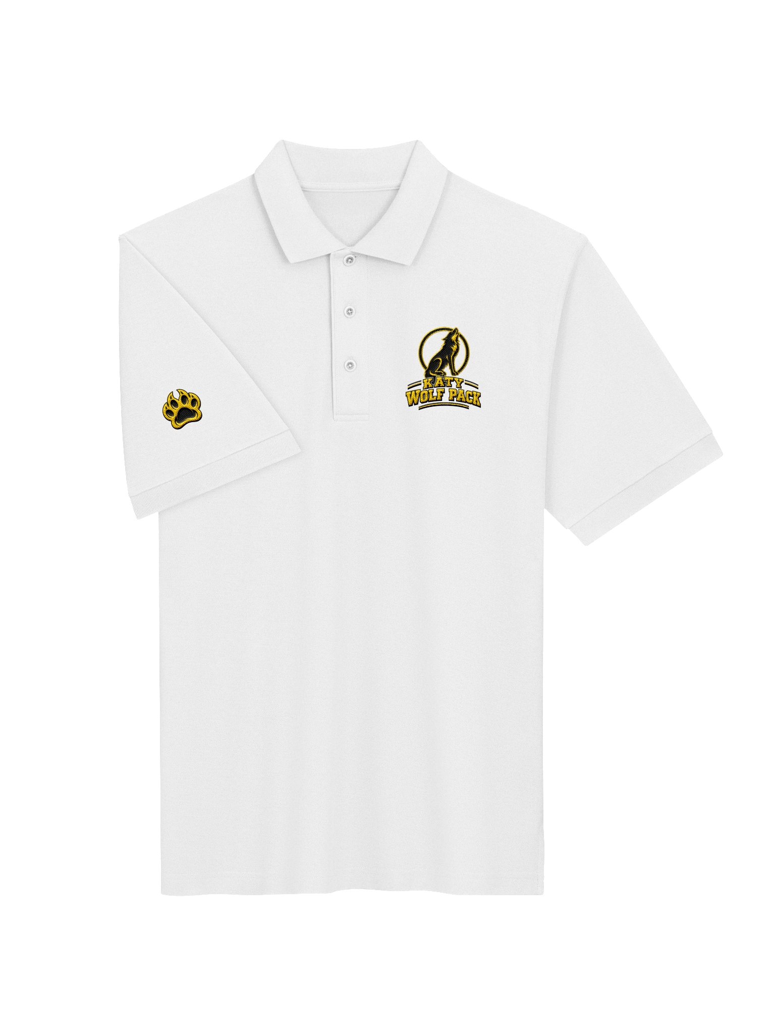 Howling Wolf/Paw Polo (White, Grey or Black) product image (2)