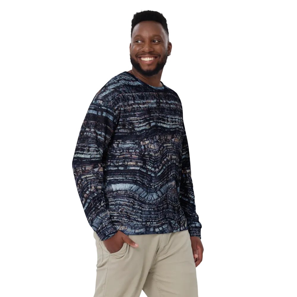 Dark Blue Stone Texture Sweatshirt product image (1)