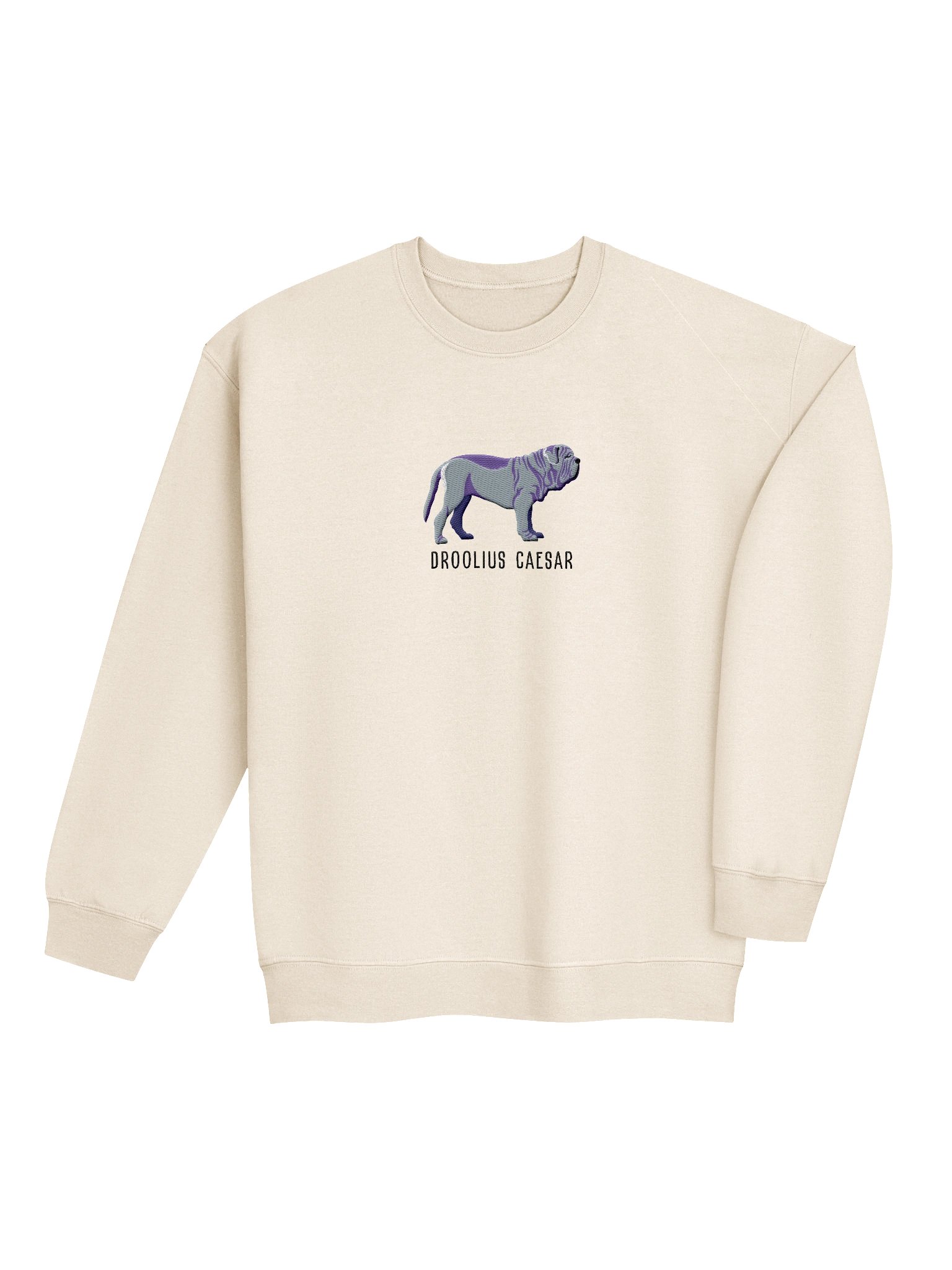 Droolius Caesar Sweatshirt (Embroidered) of a Neapolitan Mastiff(Blue) product image (7)