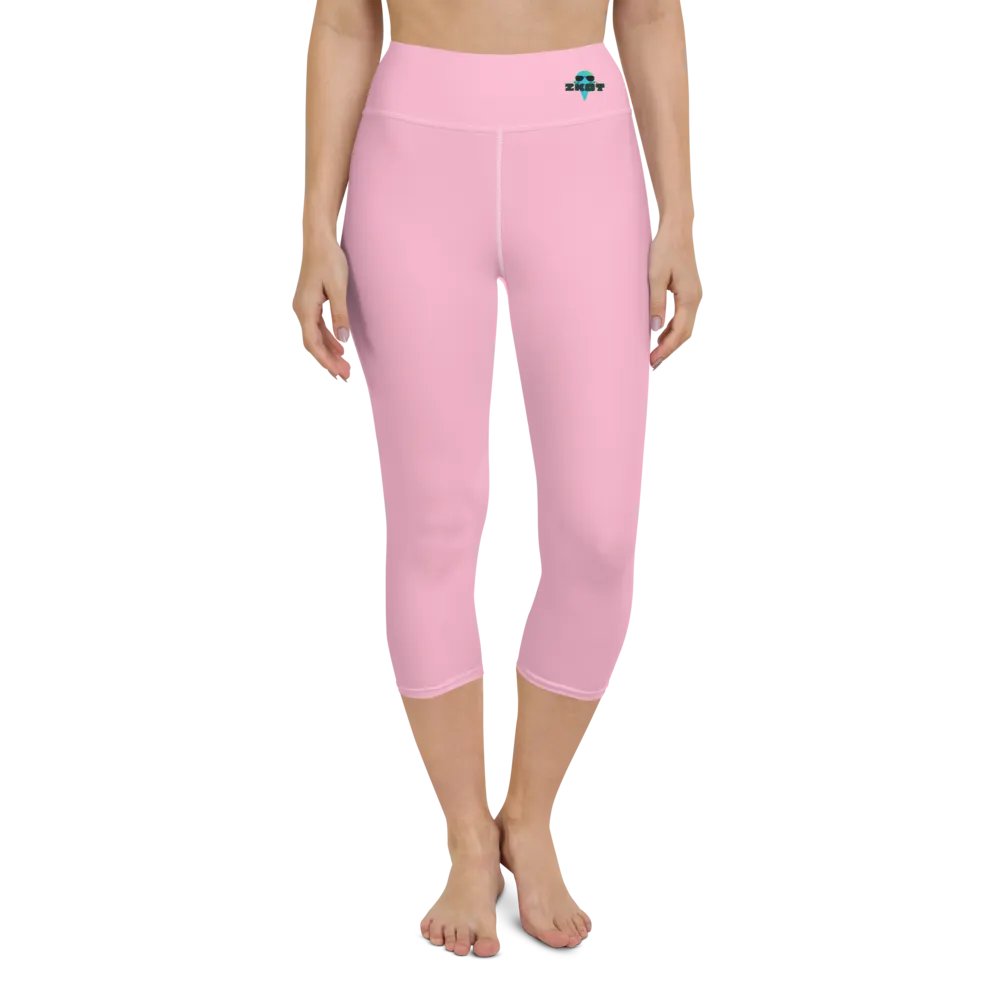 Women's Cotton Candy Pink ZKOT Yoga Capri Leggings - Show your Support with Style - Womenswear product image (11)