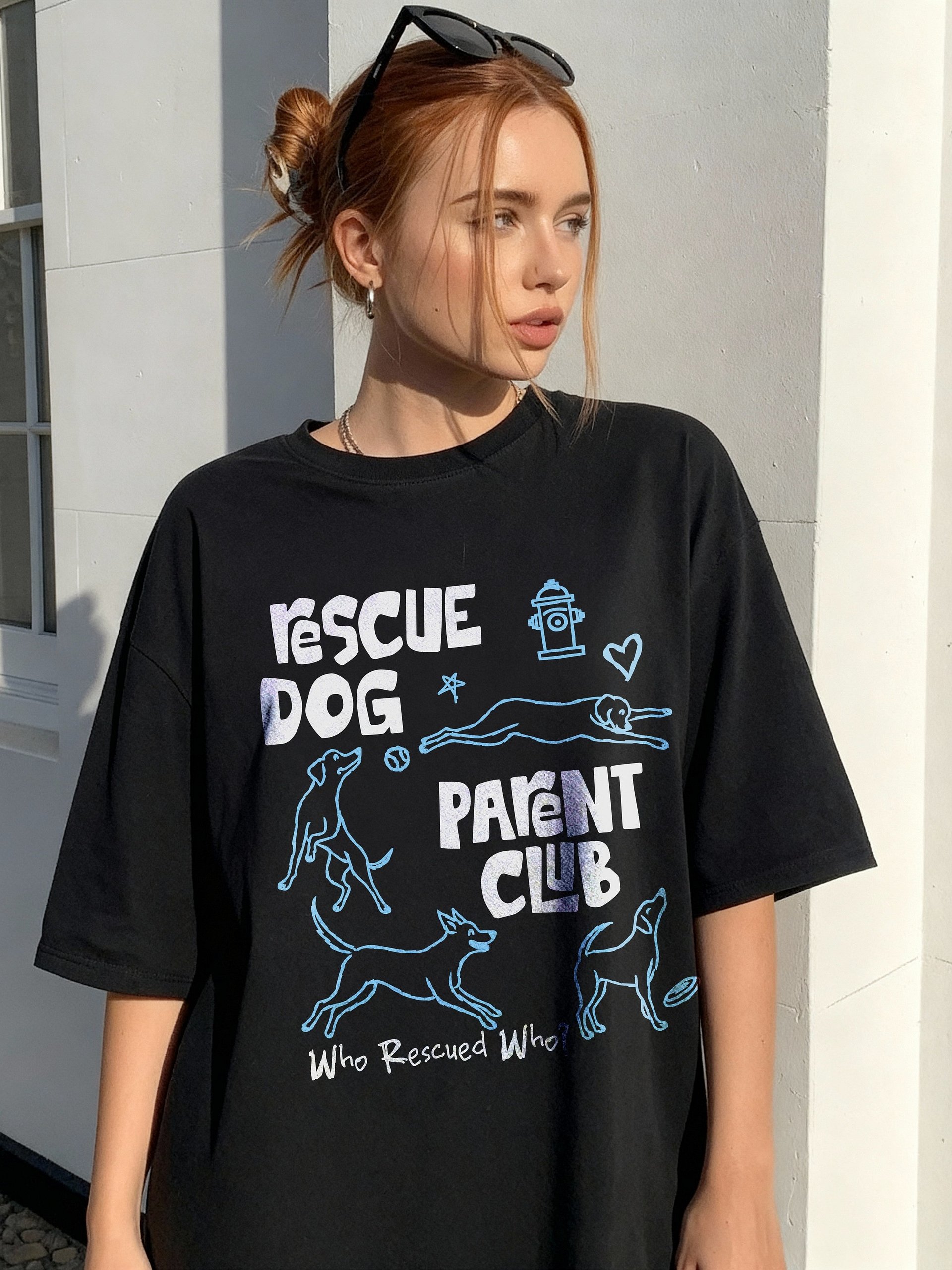 Rescue Dog Parent Club, Who Rescue Who? T Shirt product image (4)