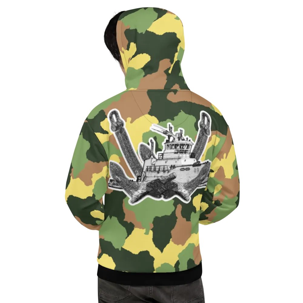 2 Anchor Titan Tug (Green Camouflage) Hoodie – Performance Marine Wear | Twin Anchor Apparel North Current Line product image (8)