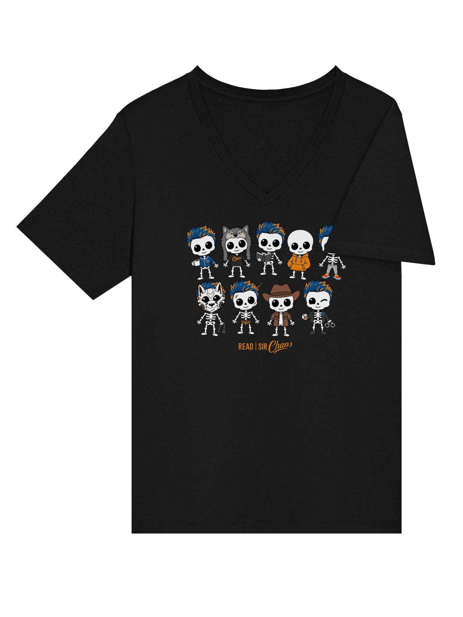 SkeleReads Halloween V-Neck Tshirt product image (20)