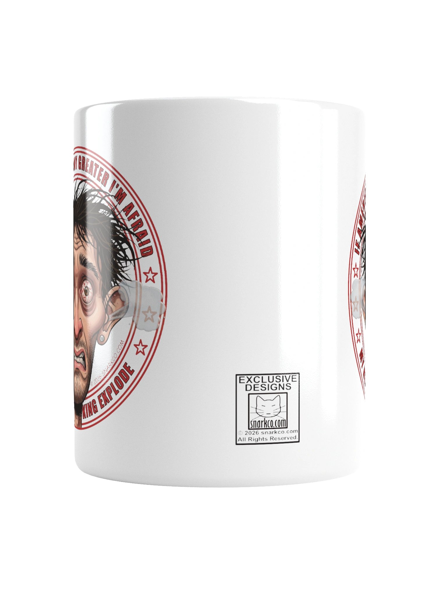 Funny White Ceramic Mug Says: "If America Gets Any Greater I'm Afraid My Head will Fucking Explode" product image (2)