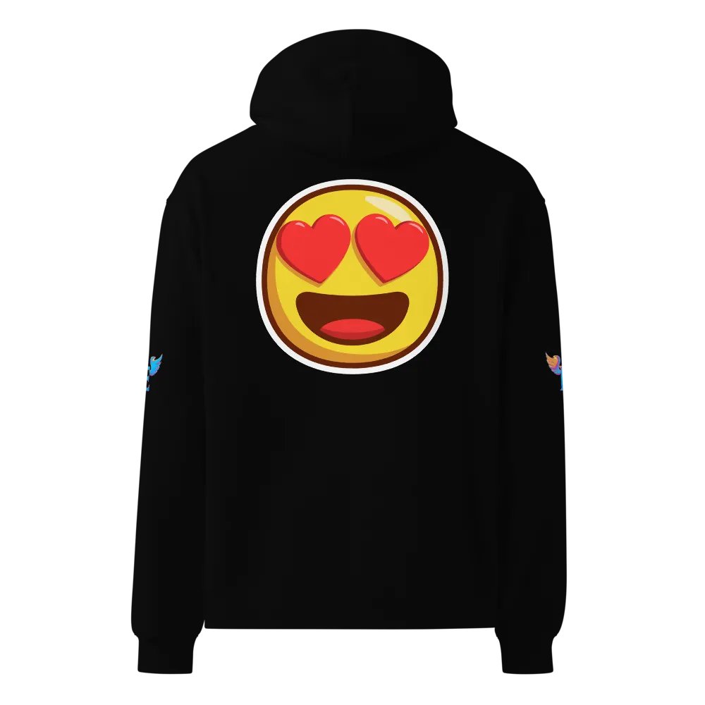 Heart Eyes Emoji Oversized Hoodie Unisex product image (3)
