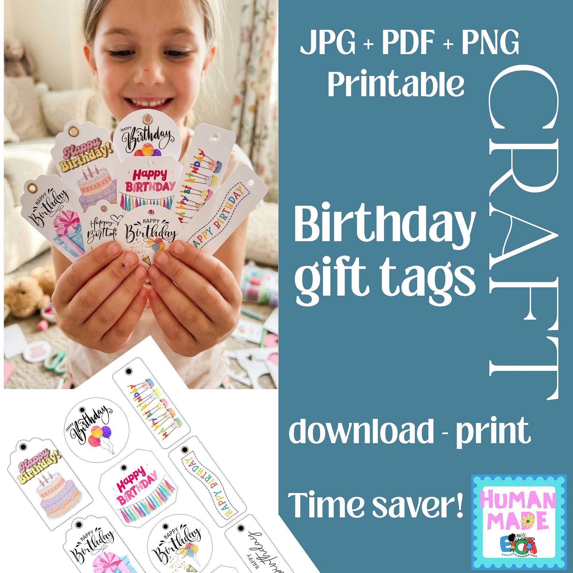Student Birthday Gift Tag Printable PDF JPG Ready Made Resource Timesaver Gift product image (1)