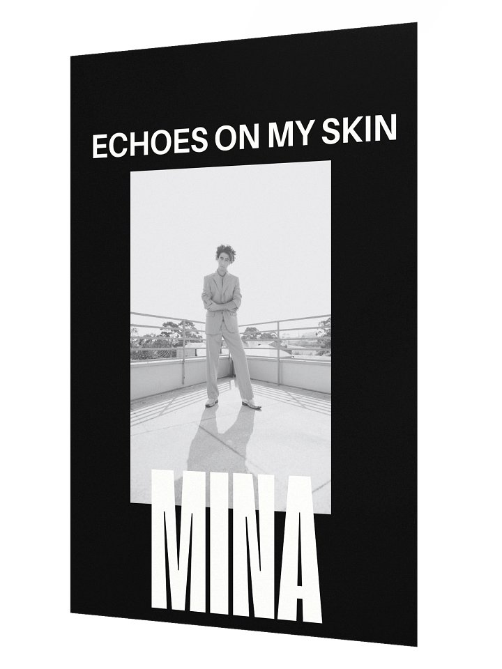 Echoes On My Skin — MINA B&W Poster product image (2)