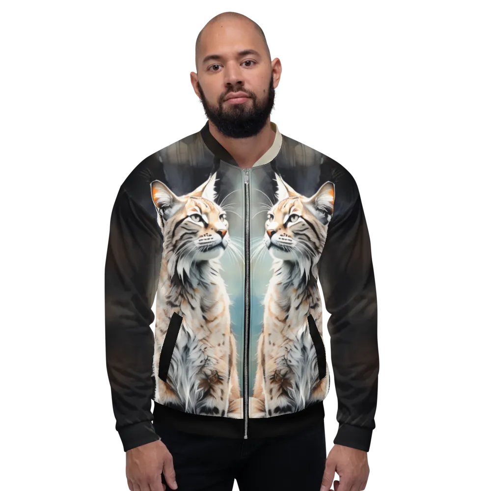 All-Over Print Bomber Jacket by Sublicolor 144/Lynx Big Cat product image (4)