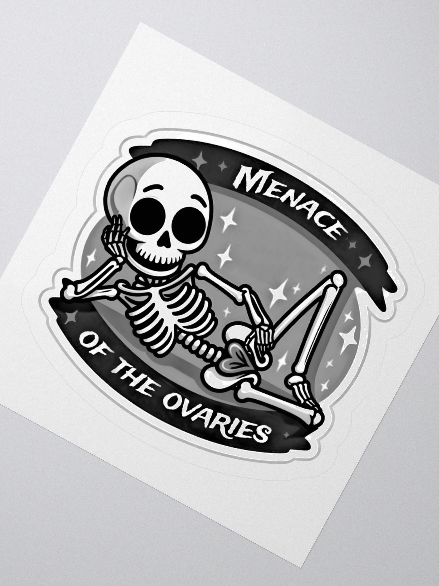Zticker Menace Skeleton B&W. product image (6)