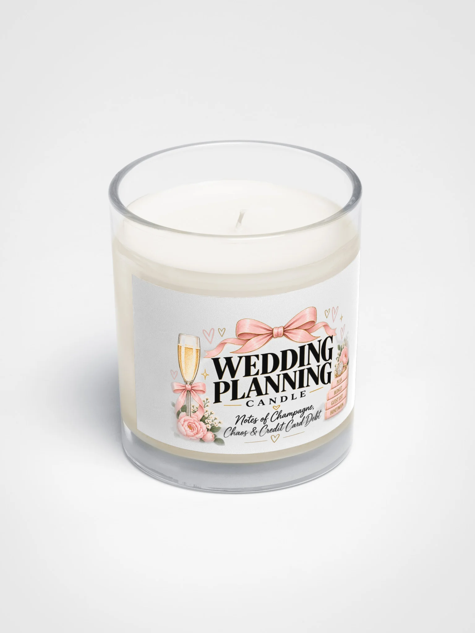 Wedding Planning Candle | Notes of Champagne, Chaos & Credit Card Debt product image (2)