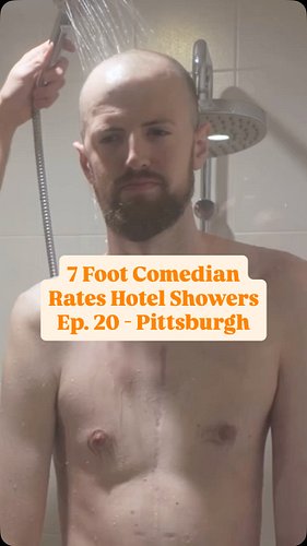Pittsburgh has showers big enough for you and a loved one…7 Foot Comedian Rates Hotel showers Ep 20 Pittsburgh #pittsburgh #t...