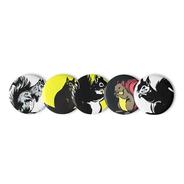 Squirrel Style Pin Button Set product image (1)