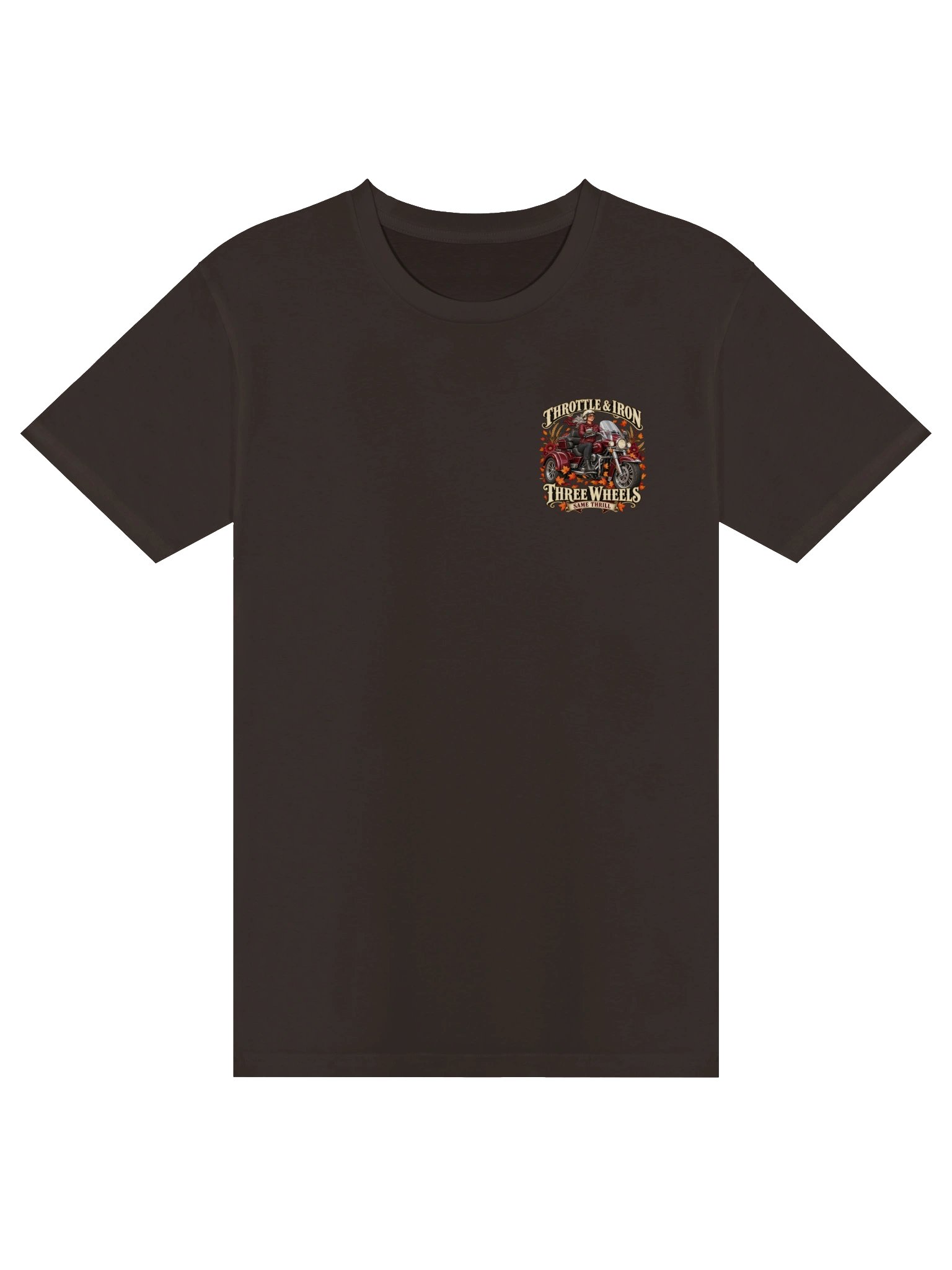 Throttle & Iron Three Wheels, Same Thrill Fall T-Shirt product image (1)