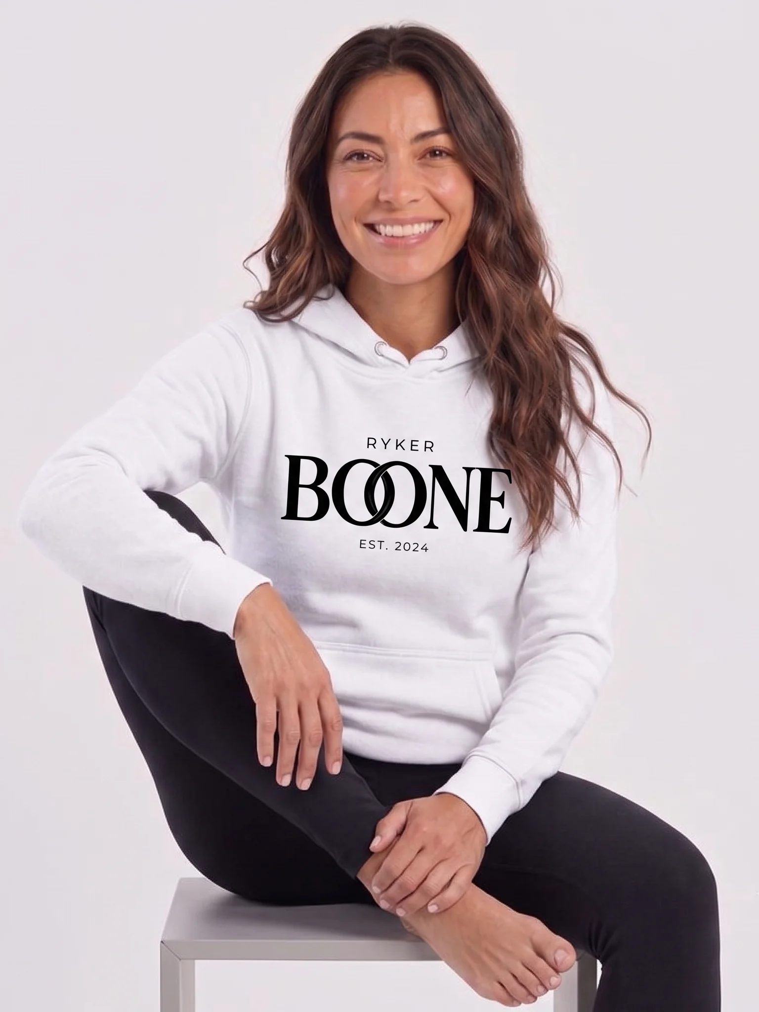 Ryker Boone "Honky Tonk Sundown" Premium Hoodie (White/Black Logo) product image (1)