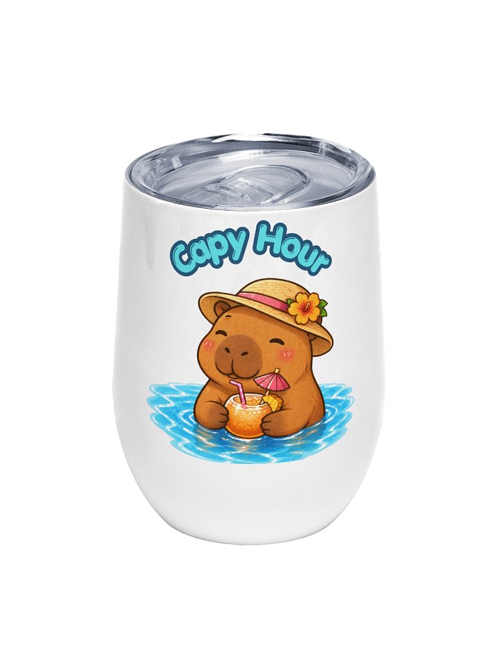 Capy Hour Wine Tumbler product image (1)