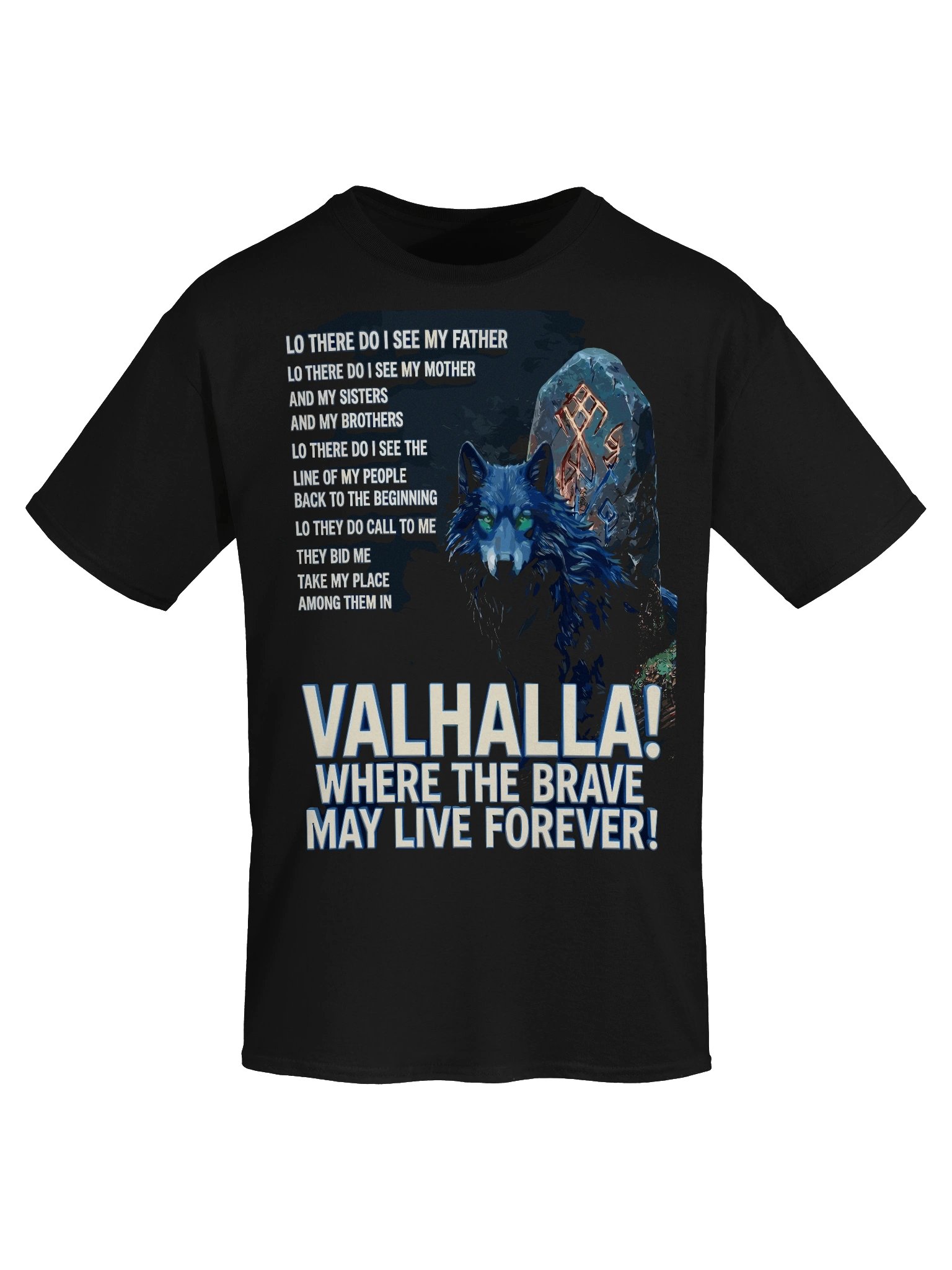 Valhalla Brave Wolf Graphic Tee product image (5)