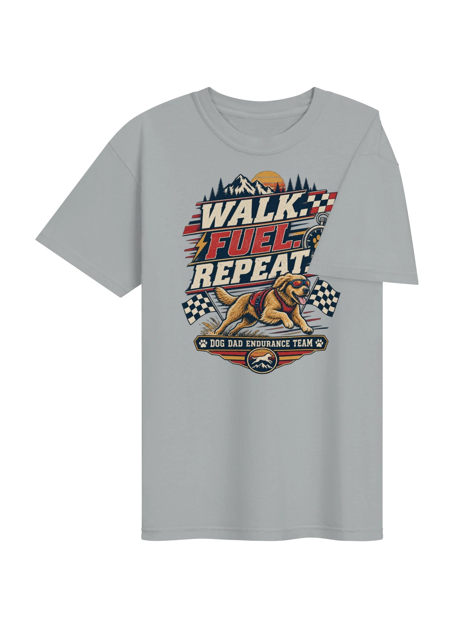 Walk Fuel Repeat Comfort Colors Tee | Dog Dad Endurance Team Shirt product image (5)