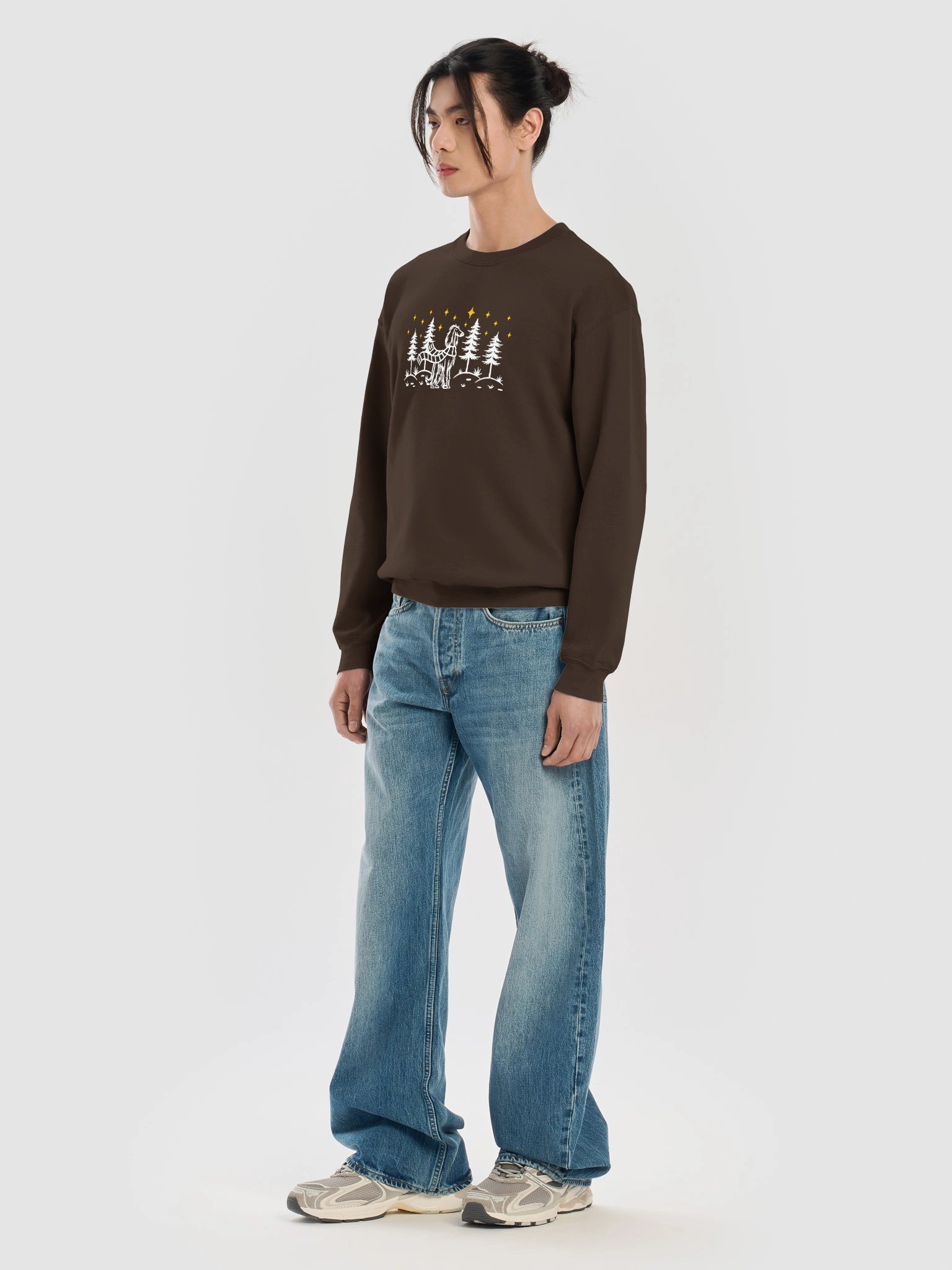Afghan Hound Winter/Christmas Line Art Design Embroidered Sweatshirt product image (15)