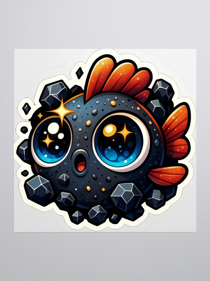 Obsidian Fish Kiss Cut Sticker product image (1)