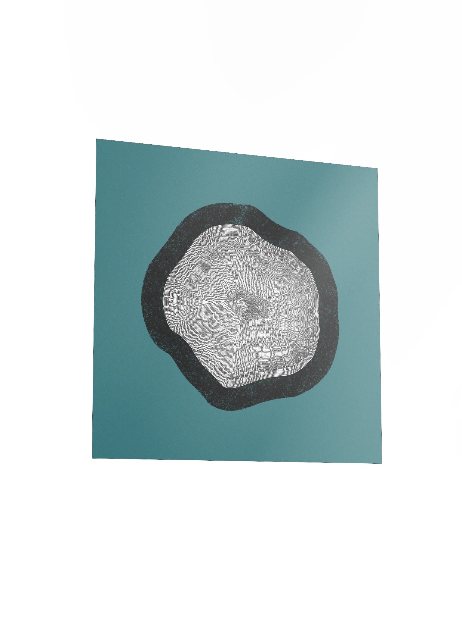 "Layers upon Layers" - Minimalist Poster (Wall Art) - Teal product image (3)
