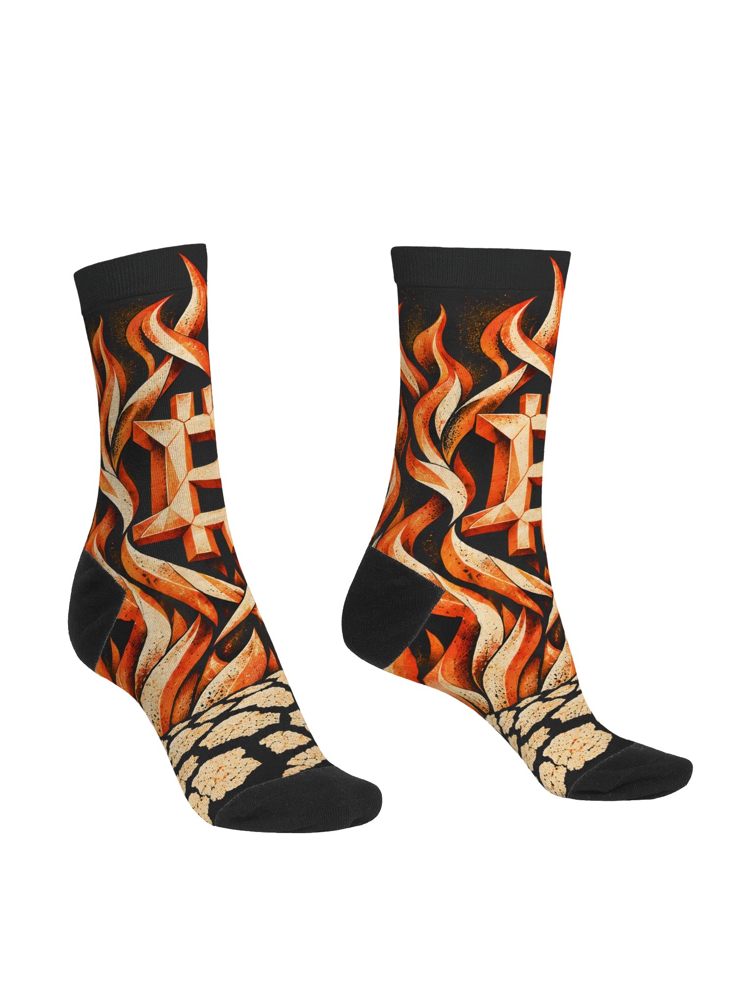 Desert Flame Bitcoin Crew Socks product image (3)