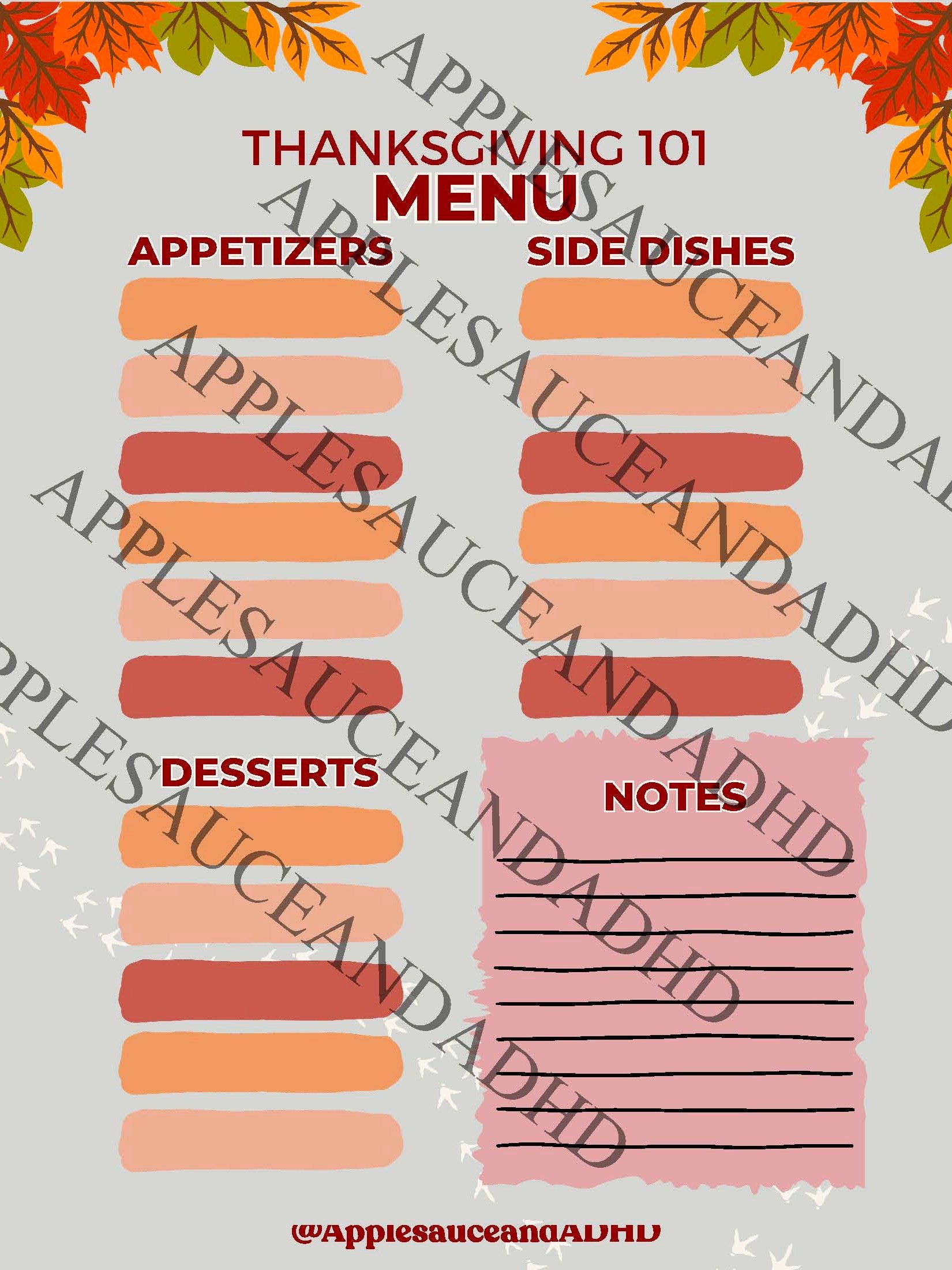 THANKSGIVING QUICK GUIDE product image (9)