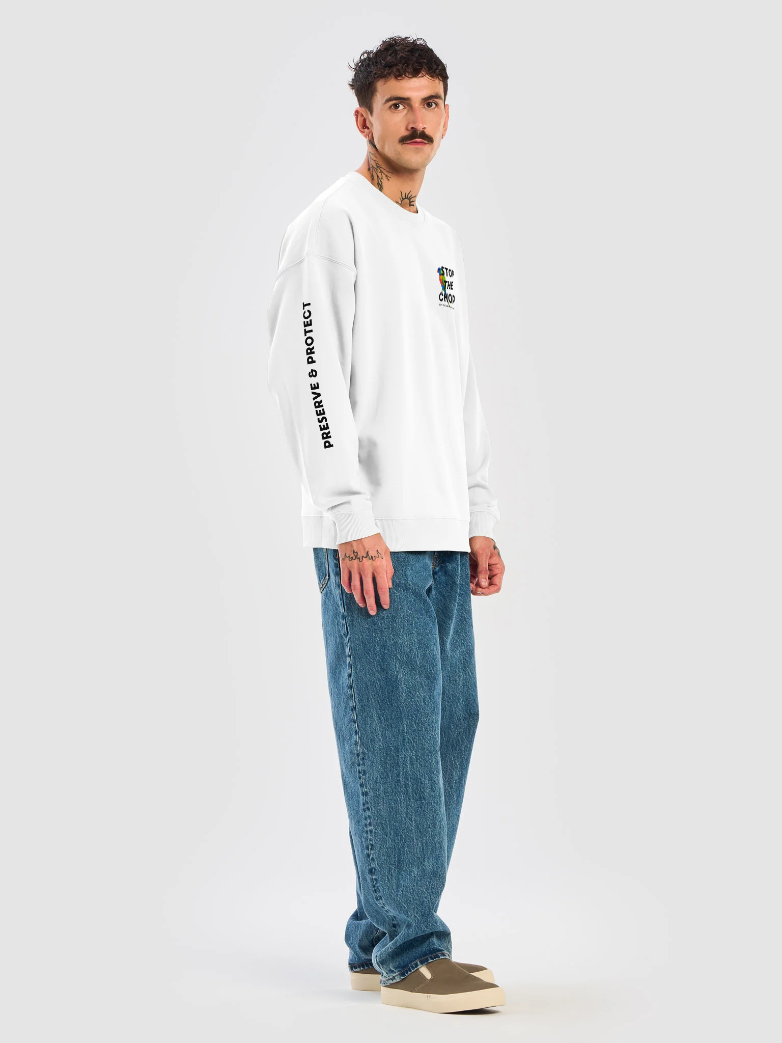 STOP THE CHOP | Rainbow Lorikeet | Unisex | Premium Organic Oversized Sweatshirt product image (7)