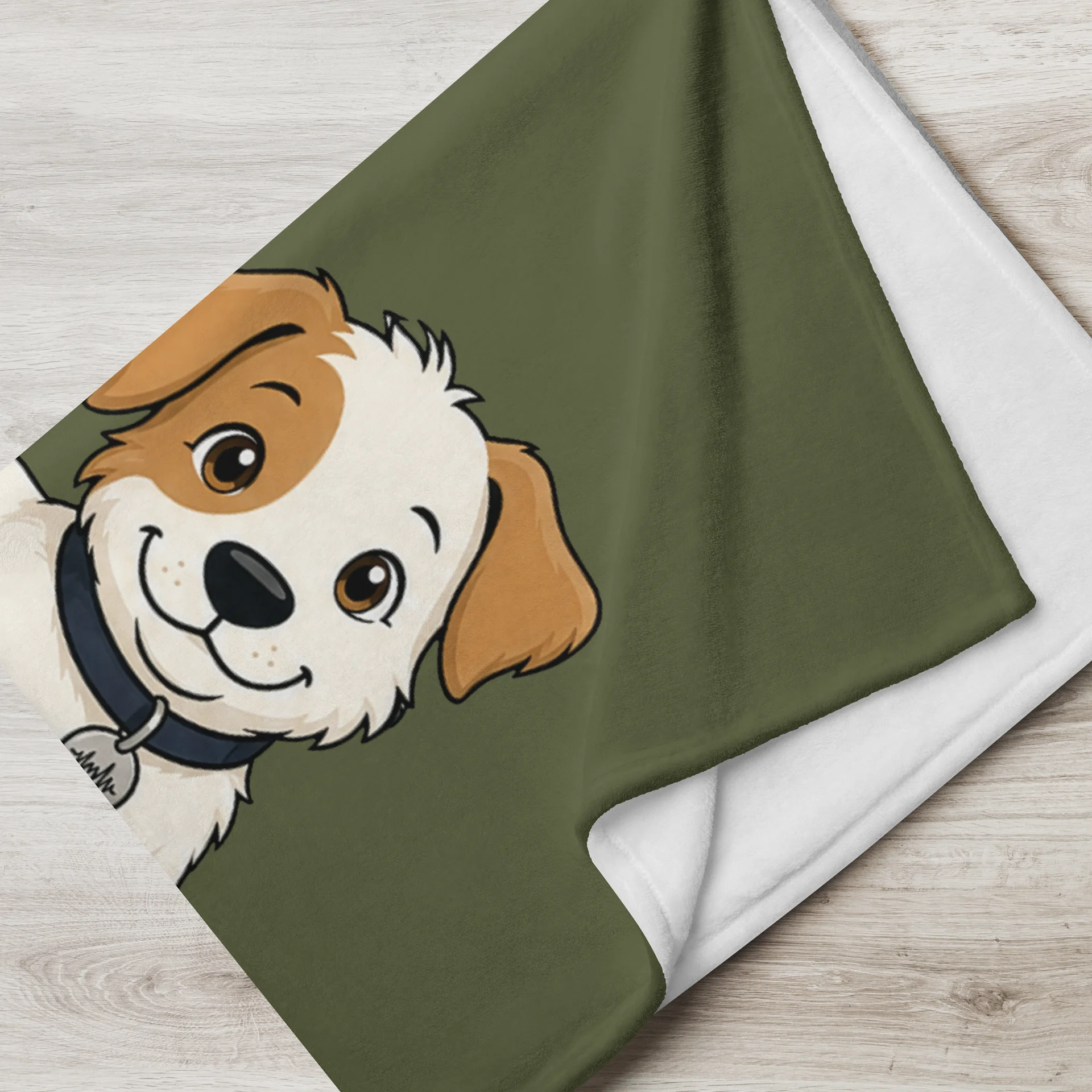 Sonance Dog Throw Blanket (Lying Down) Saratoga Green product image (2)