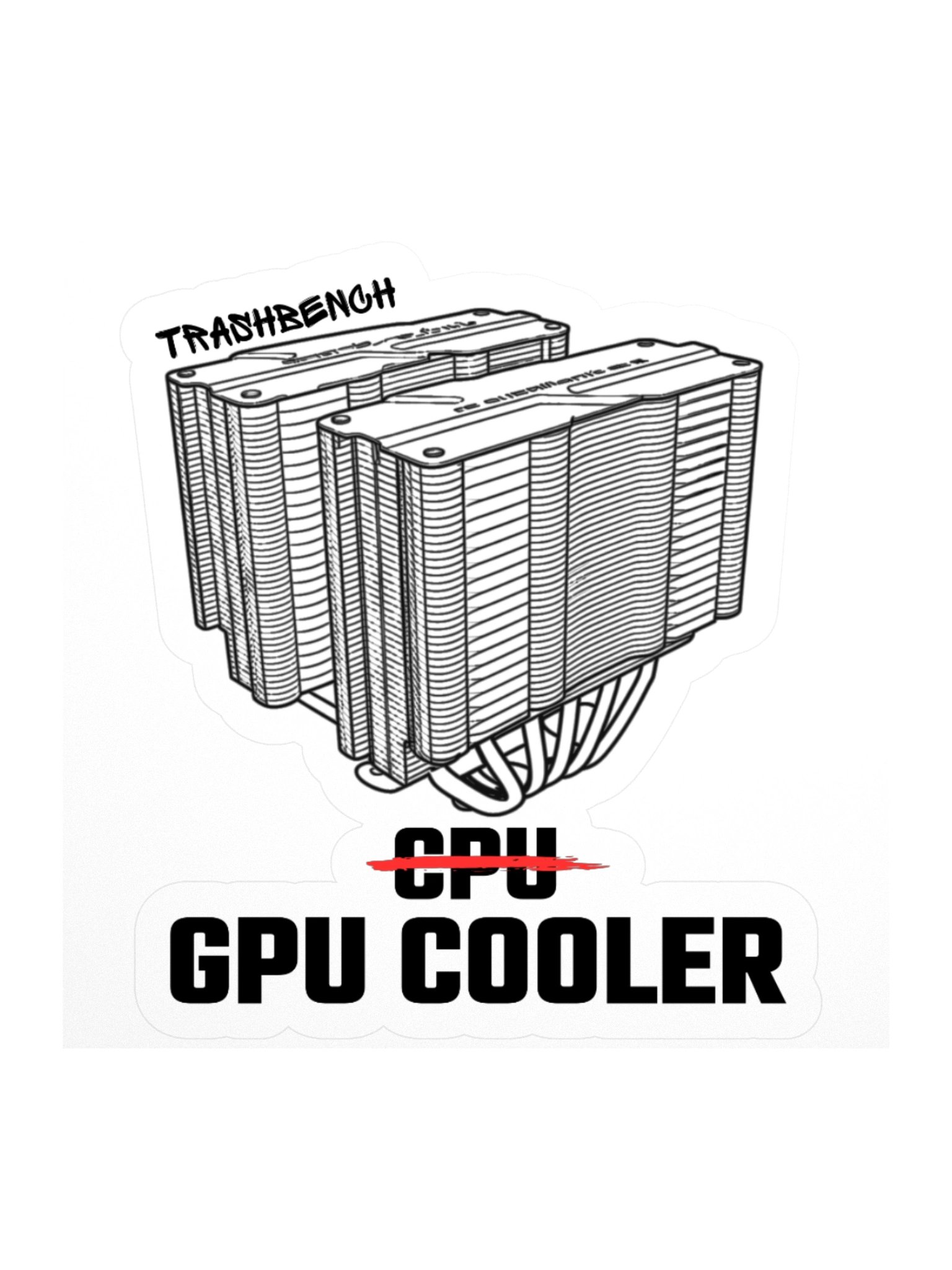 CPU (Not) GPU Cooler Sticker product image (3)