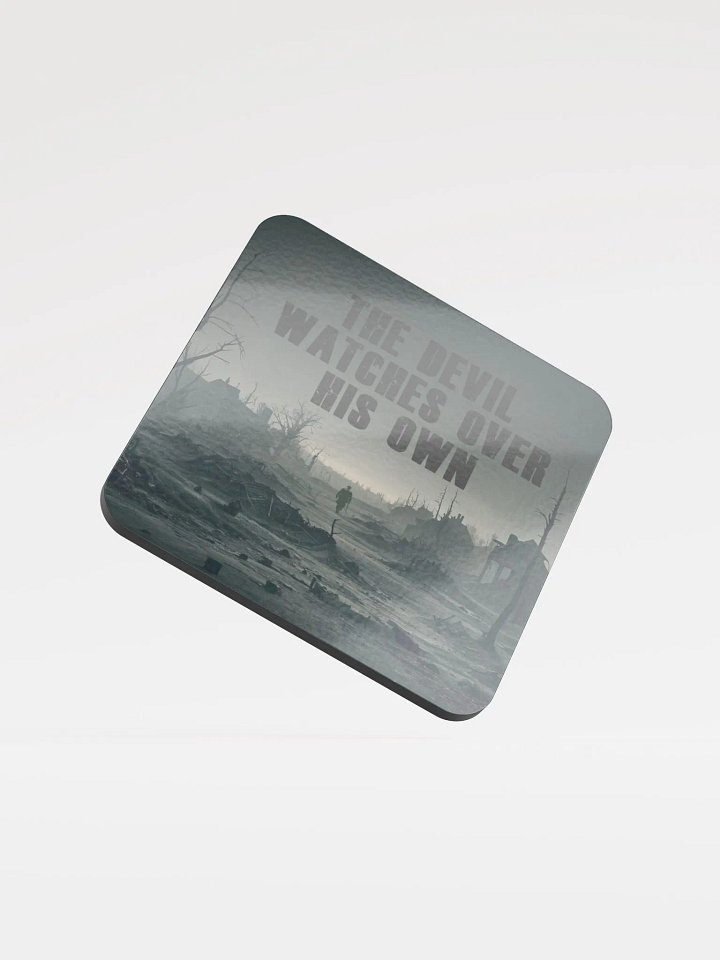 The Devil Watches Over His Own - Glossed Cork Coaster product image (2)