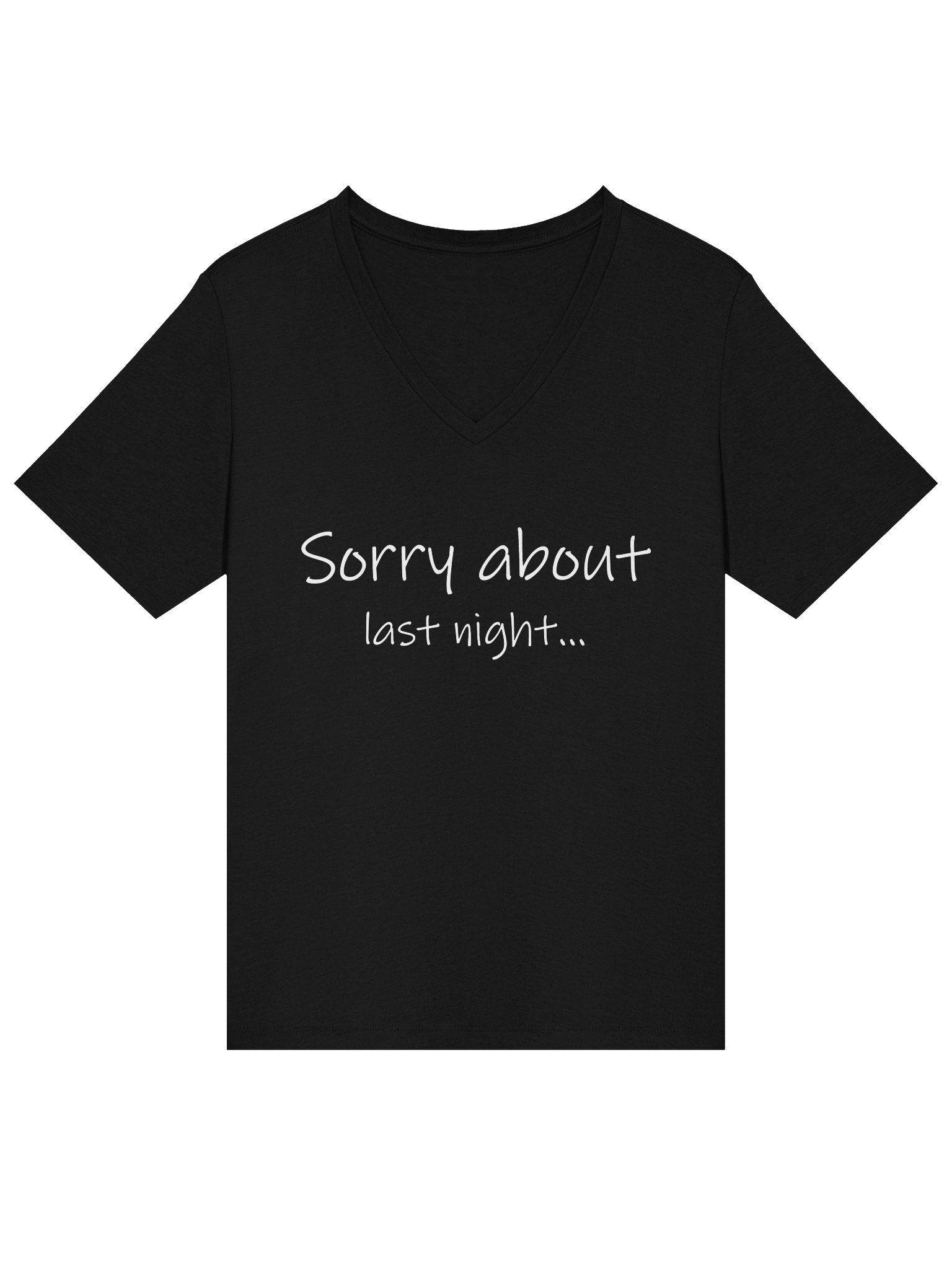Sorry About Last Night V-Neck Tee product image (3)
