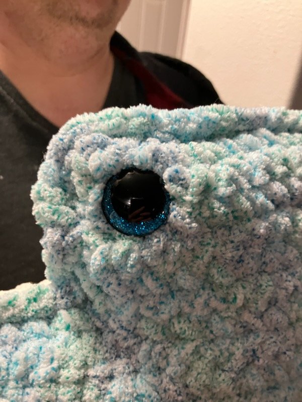 Arctic Mist- Plush Crochet Stingray, Nap-Time Pillow & Toy product image (2)