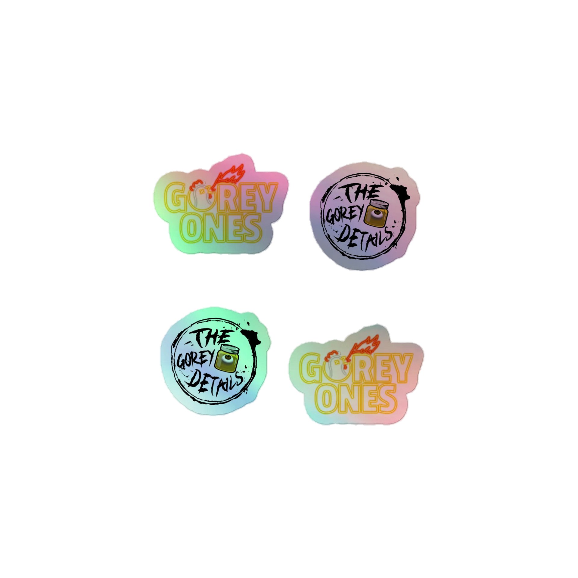 Gorey Ones - Kiss-Cut Holographic Sticker Sheet product image (1)