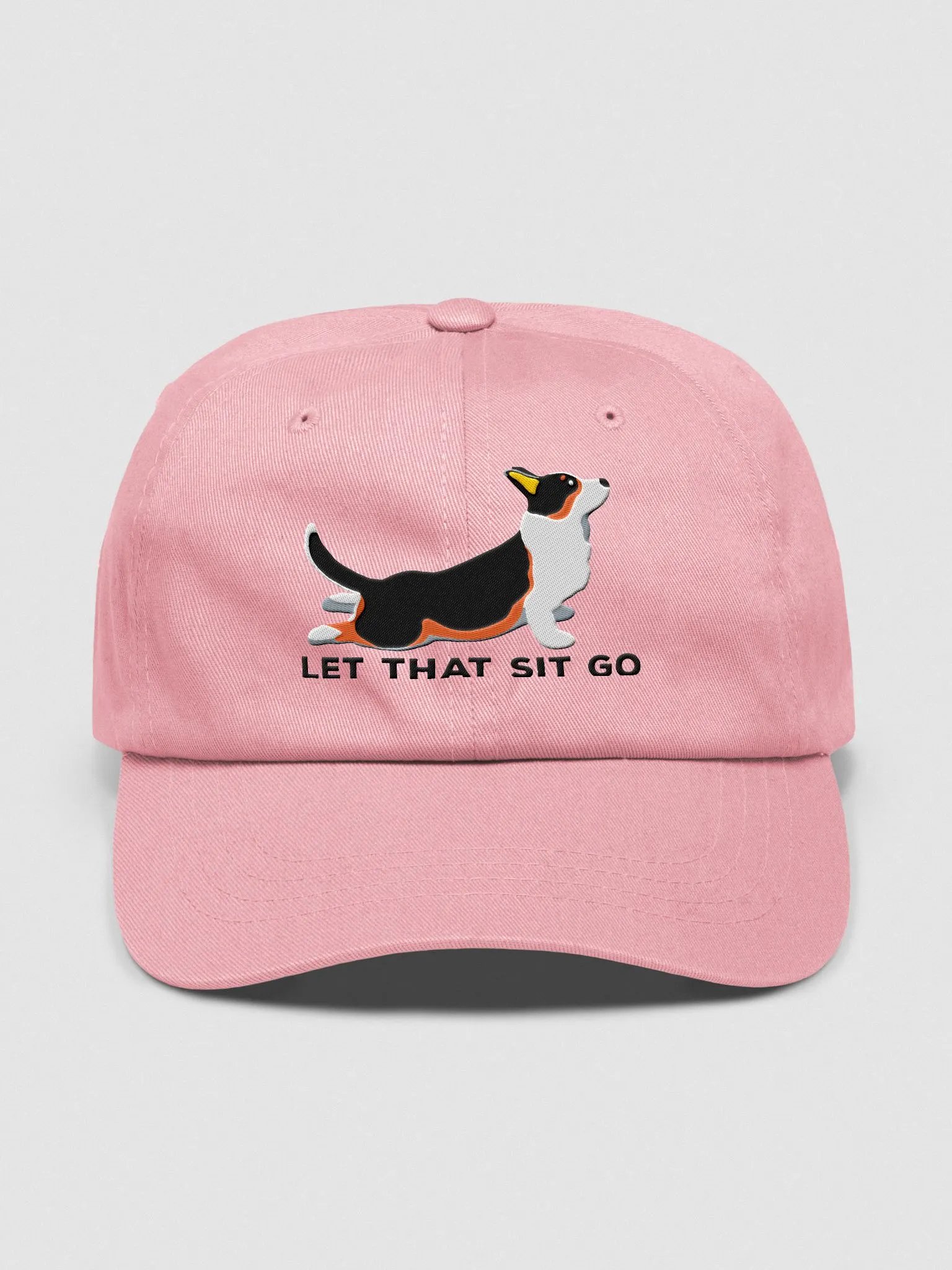 Let that Sit Go Classic Dad Hat(Embroidered) of a Cardigan Welsh Corgi(Tricolor) product image (25)