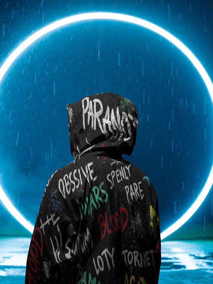 PSYCHO – Mental Static Series - Collage Windbreaker product image (2)