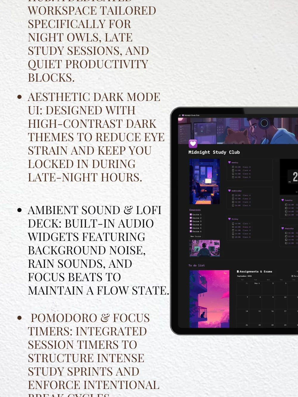 Midnight Study Club | Study Planner product image (2)