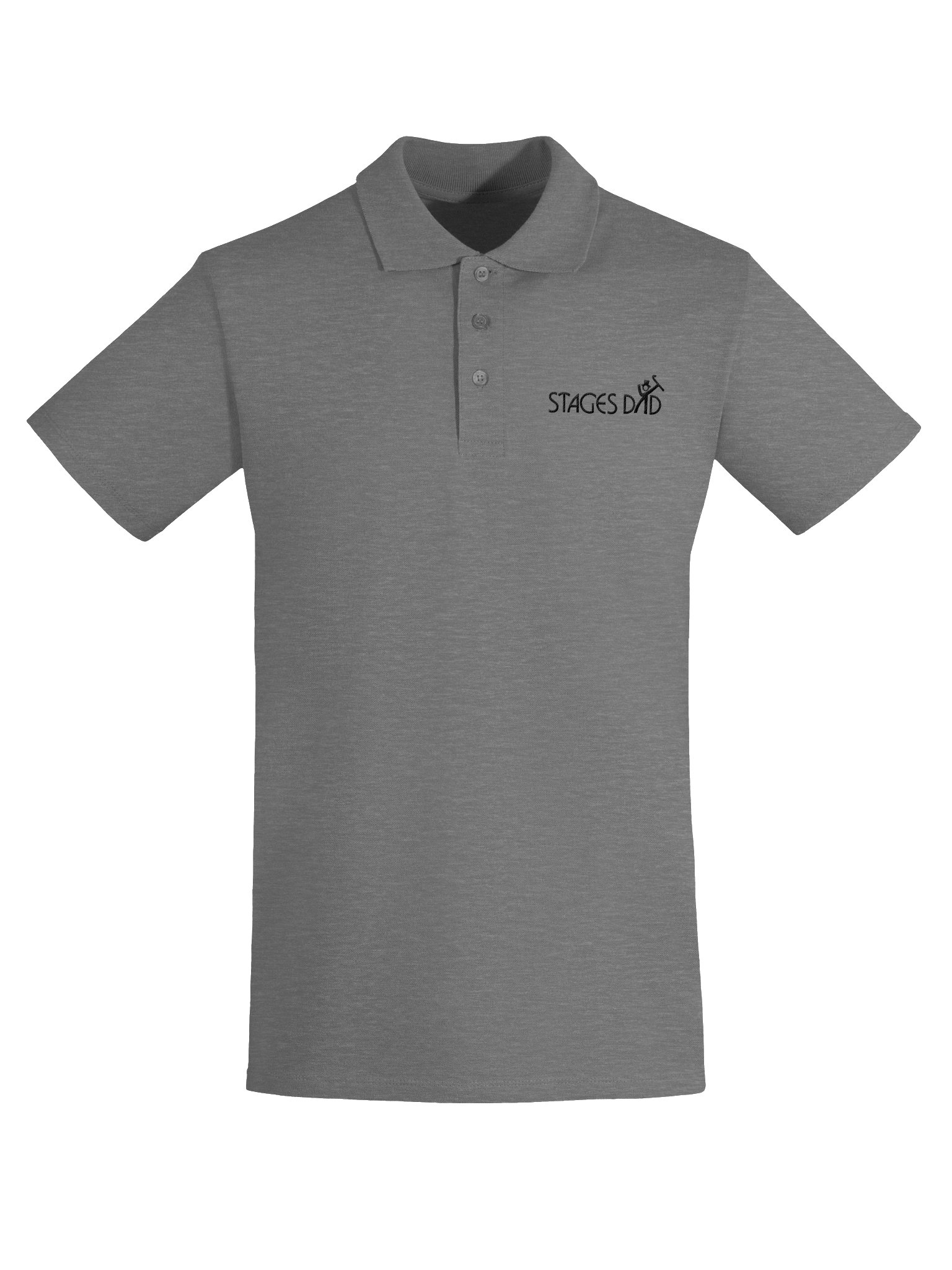 Unisex Light Polo Shirt - Black Embroidered "Stages Dad" product image (15)