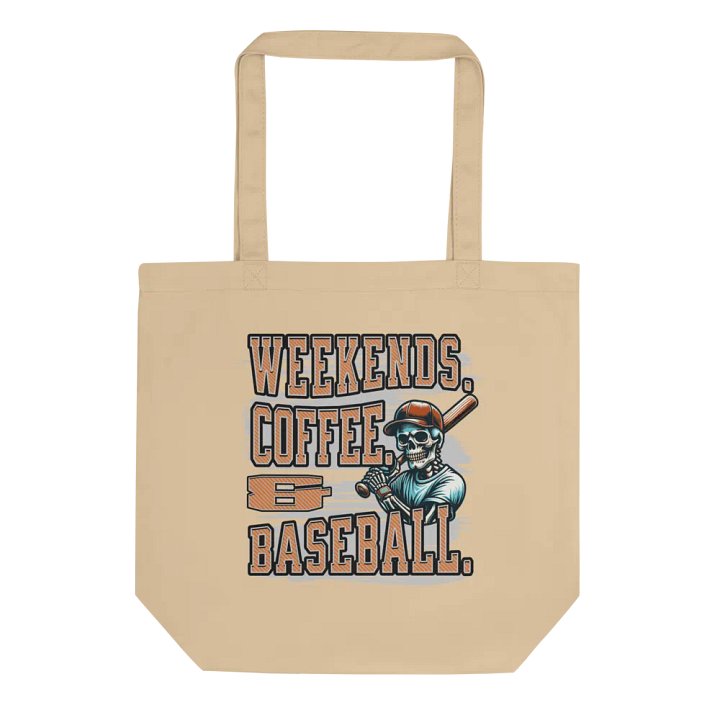 Weekends Coffee And Baseball Skeleton Warrior Eco Tote product image (1)