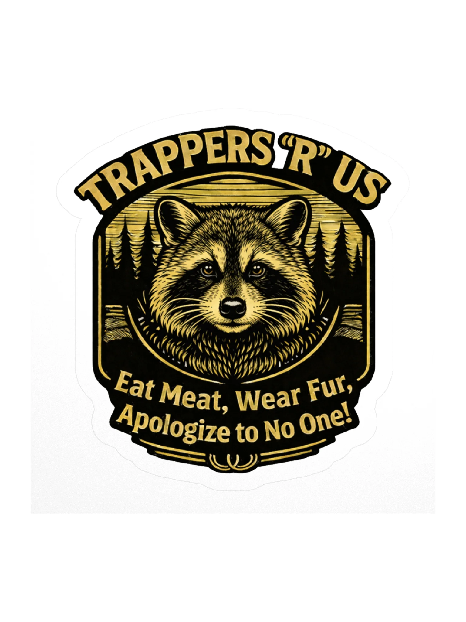Sticker - Eat meat Raccoon product image (1)