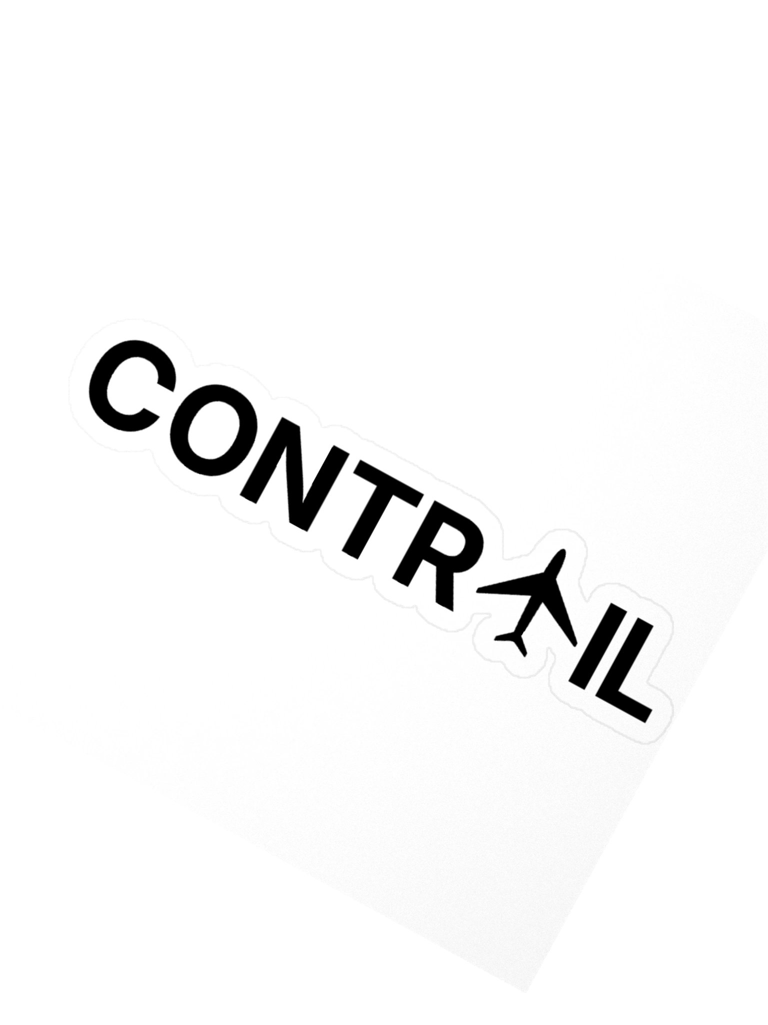 Contrail Wordmark Sticker (Black) product image (2)