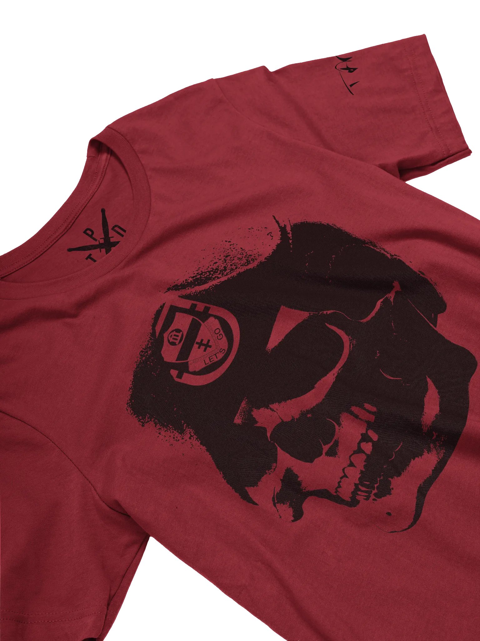 Murdered Out Skull Beret Tshirt product image (3)