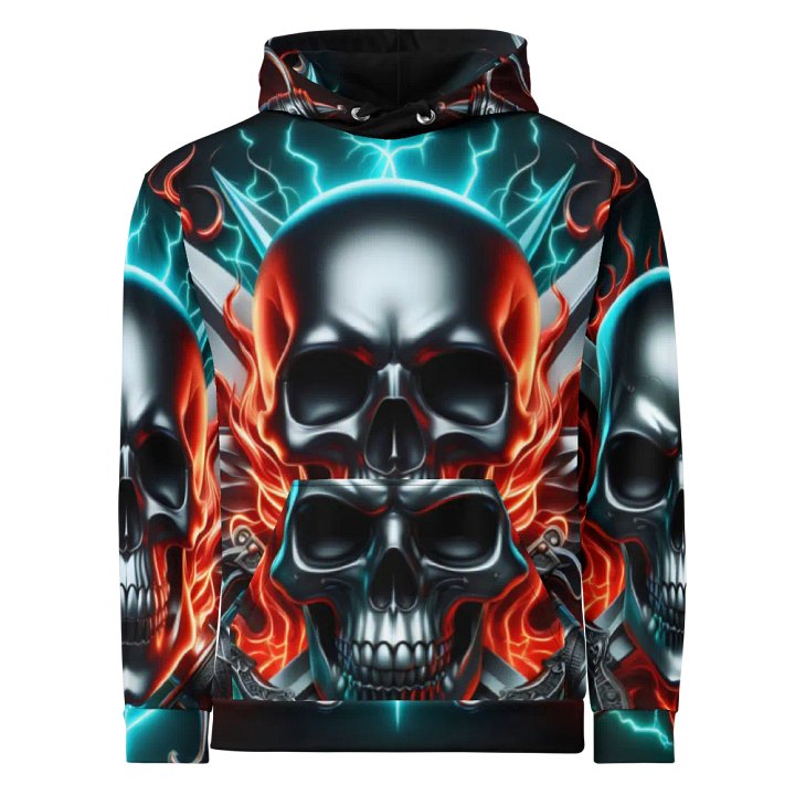 Blazing Skull - Unisex Skull Hoodie #37 product image (1)