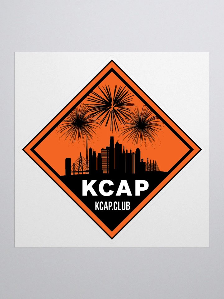 KCAP Stickers - Black Logo on Orange product image (1)