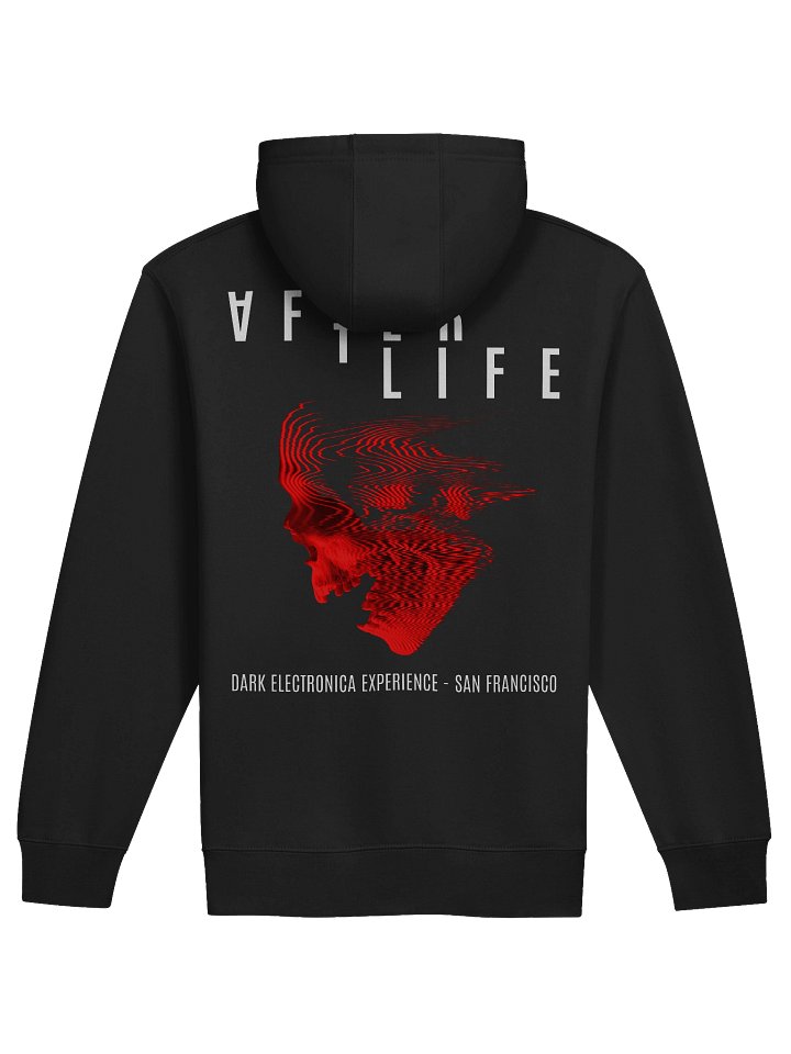 After Life Red Skull Hoodie w/no sleeve print product image (1)