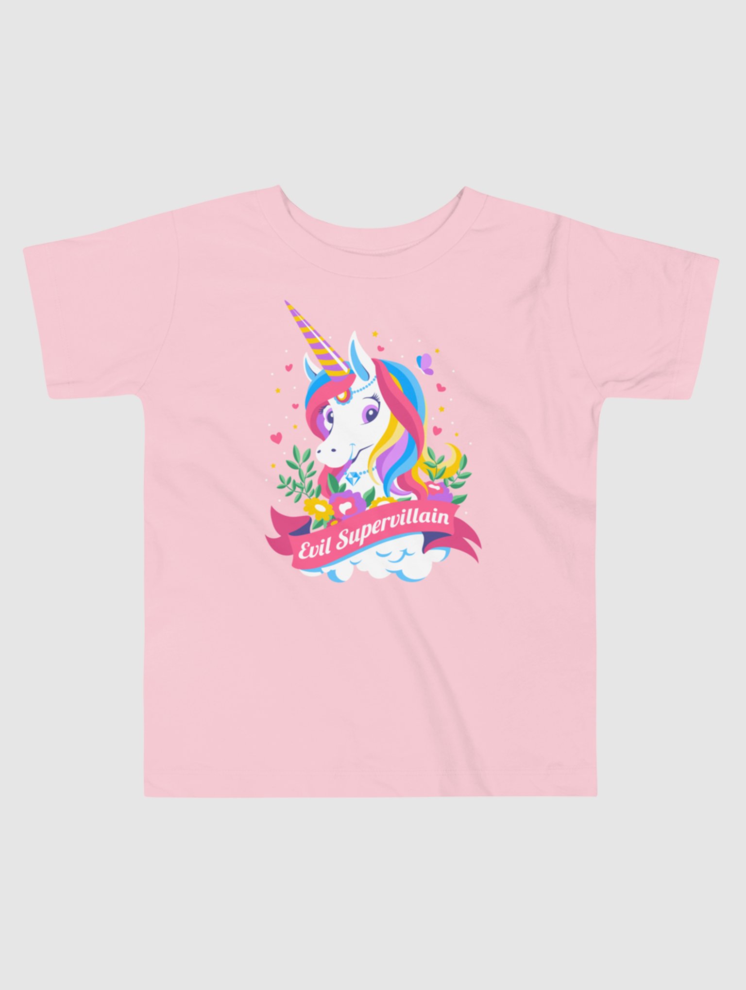 Evil Supervillain Pink or Black Toddler T-Shirt product image (2)